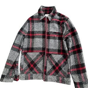 BP Tartan Patterned Zip-Up Jacket